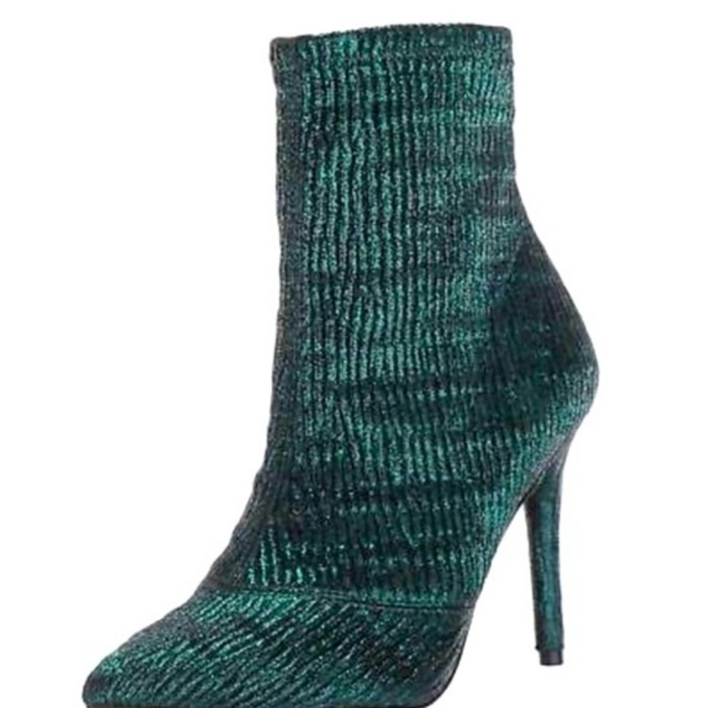 Jessica Simpson Metallic Green Bootie